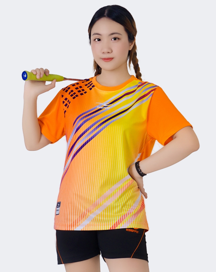 Áo cầu lông nữ BA001 Cam